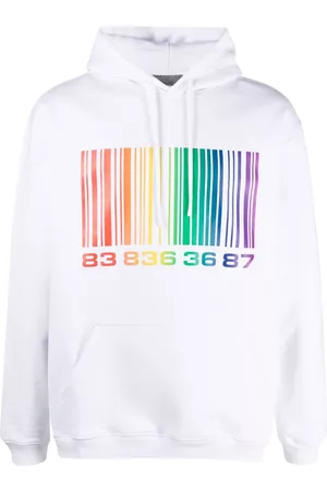 VTMNTS Sudadera con capucha y estampado de código de barras
