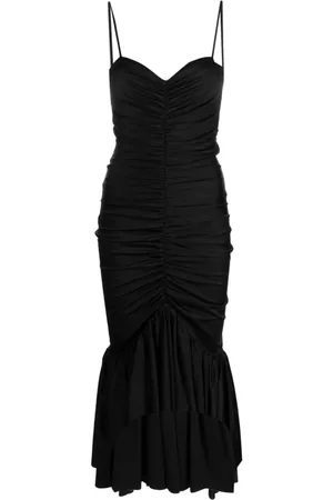 AMEN Vestido midi drapeado sin mangas