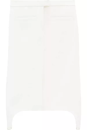 Courrèges Falda midi con tirantes