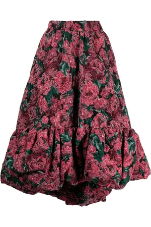 Comme des Garçons Falda con bordado floral