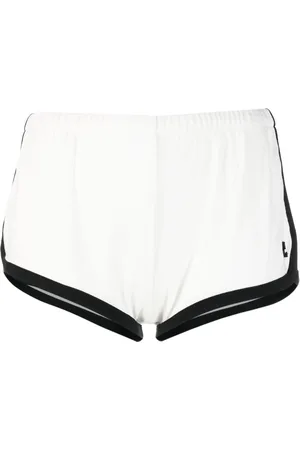 Courrèges Pantalones cortos con ribete en contraste y logo