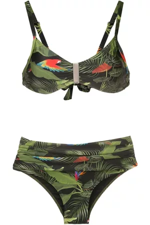 Lygia & Nanny Bikini Anne con estampado de hojas
