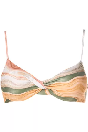 Lygia & Nanny Top de bikini Cassis con diseño retorcido