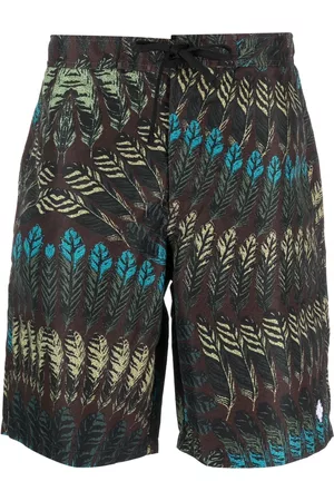 MARCELO BURLON Bañador con motivo de plumas