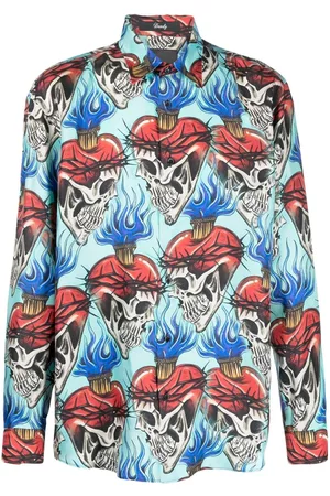 Philipp Plein Camisa con motivo de calavera