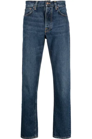 Nudie Jeans Vaqueros rectos con logo