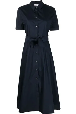 Woolrich Vestido camisero con cintura lazada