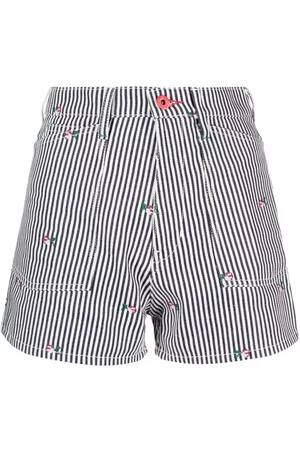 Kenzo Shorts a rayas bordadas