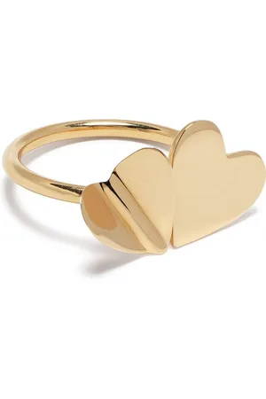 Cadar Anillo Double Folded en oro amarillo de 18kt con diseño de corazón