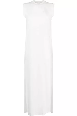 Y-3 Vestido largo sin mangas con tres rayas