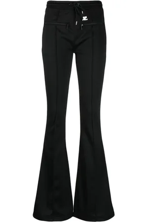 Courrèges Pantalones de chándal acampanados con costuras