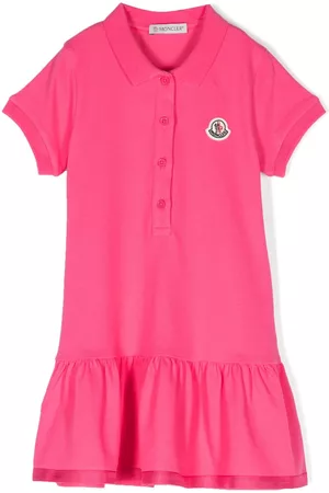 Moncler Vestido estilo polo con parche del logo