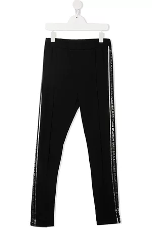 Balmain Pantalones de chándal con franja del logo