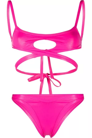The Attico Bikini con aberturas y diseño cruzado