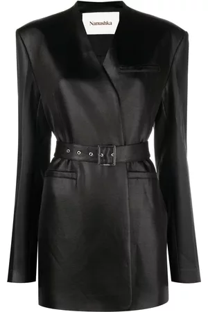 Nanushka Blazer con cinturón y botones