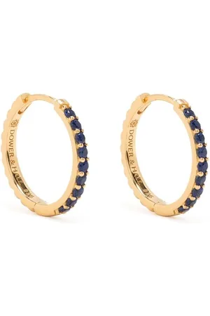 Dower and Hall Aros huggie con zafiro