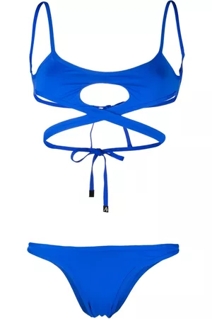 The Attico Bikini con aberturas y diseño cruzado