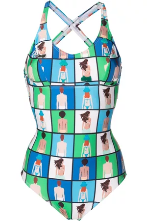 AMIR SLAMA Bañador con estampado gráfico