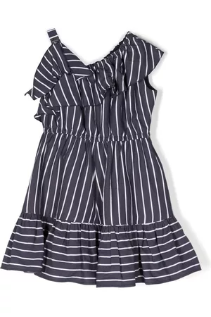 MONNALISA Vestido a rayas con hombro descubierto