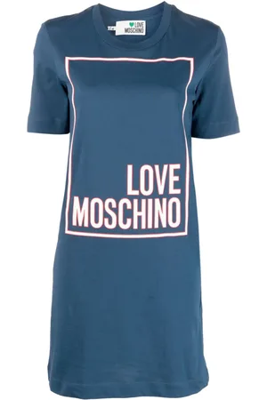 Moschino Vestido estilo camiseta con logo estampado