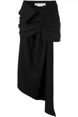 OFF-WHITE Falda asimétrica plisada