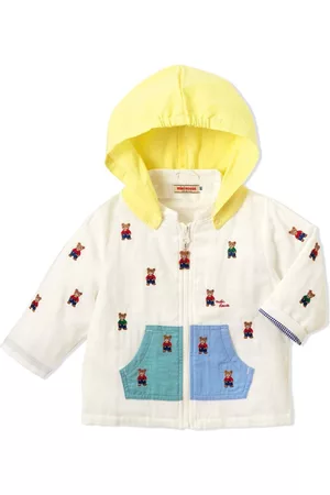 Miki House Chaqueta con cremallera y motivo bordado