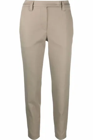 Brunello Cucinelli Pantalones capri con cinturilla elástica