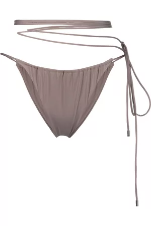 Saint Laurent Bragas de bikini con cordones y diseño cruzado