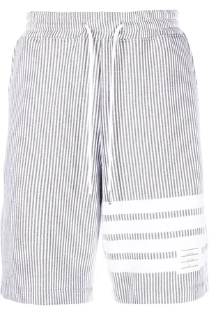 Thom Browne 4-Bar stripe seersucker shorts
