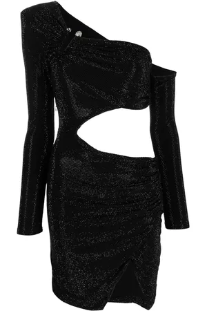 Philipp Plein Vestido con detalles de strass y aberturas