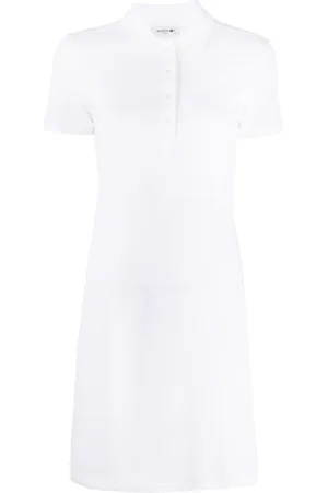 Lacoste Vestido de manga corta con cuello de polo