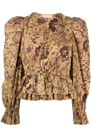 ULLA JOHNSON Blusa Ren con estampado floral