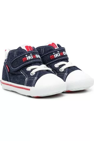 Miki House Zapatillas altas con logo bordado