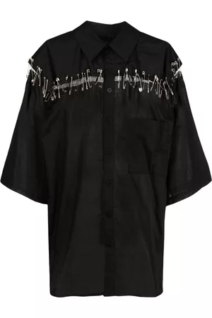 Natasha Zinko Camisa Box con detalle de imperdible