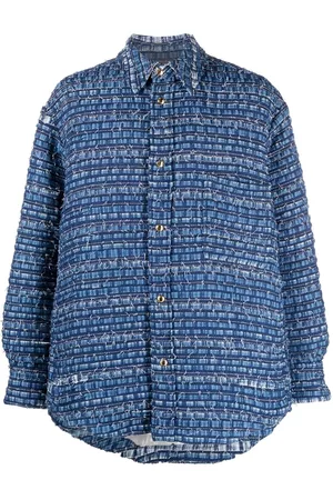 Thom Browne Denim-tweed shirt jacket