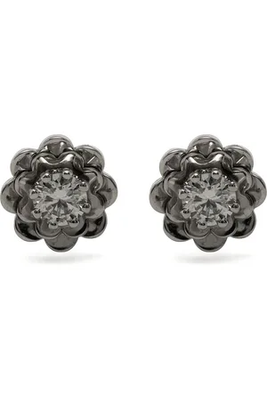 Cadar Pendientes Trio en oro blanco de 18kt con diamantes