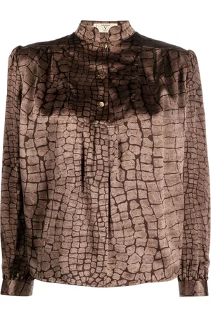 VALENTINO GARAVANI Blusa con estampado geométrico 1980