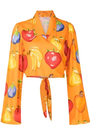 AMIR SLAMA Camisa con motivo de frutas