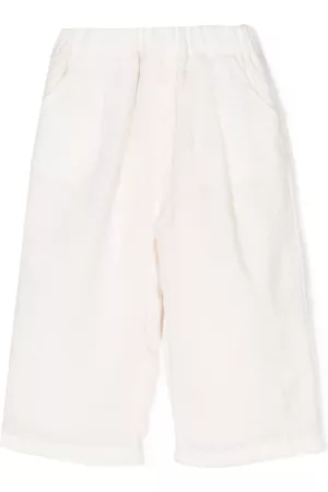 Miki House Bermudas rectas con logo bordado