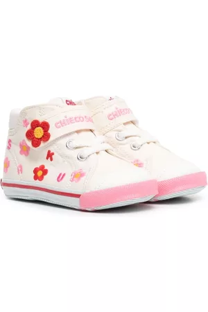 Miki House Zapatillas con bordado floral