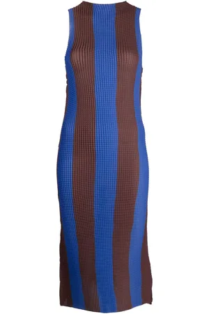 SUNNEI Vestido midi a rayas