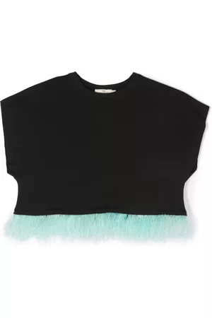 Le pandorine Camiseta con detalle de plumas