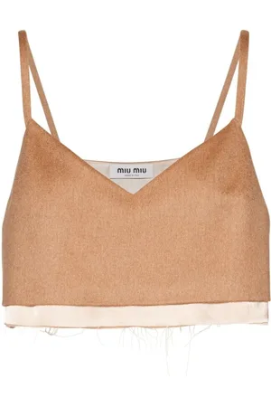 Miu Miu Top corto deshilachado