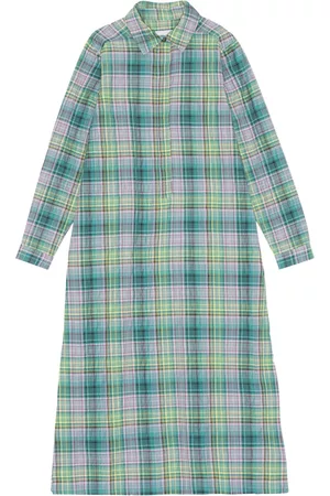 Ganni Vestido camisero a cuadros