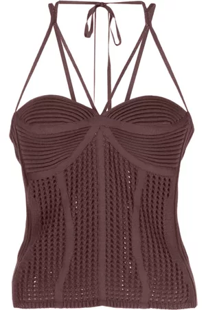 ANDREADAMO Top de punto con cuello halter