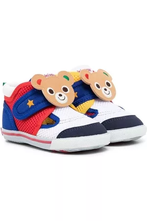 Miki House Zapatillas con apliques y correa con cierre autoadherente