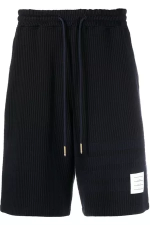 Thom Browne 4-Bar stripe seersucker track shorts