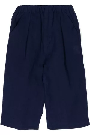 Miki House Bermudas rectas con logo bordado