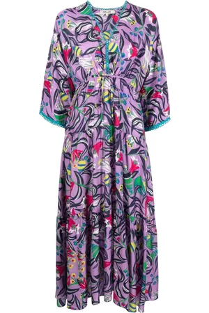 Diane von Furstenberg Vestido con motivo gráfico