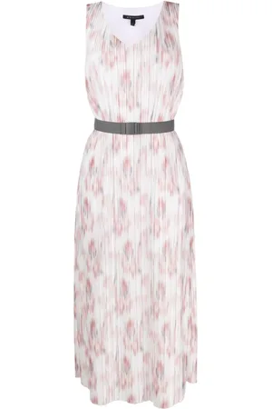 Armani Exchange Vestido midi con cinturón